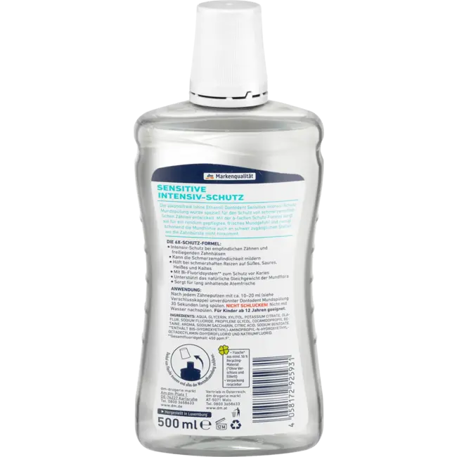 Dontodent Mondspoeling Gevoelige Intensieve Bescherming 500 ml