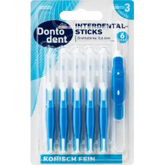 Dontodent Dontodent Interdentale Borstels Blauw 0,6 Mm ISO 3