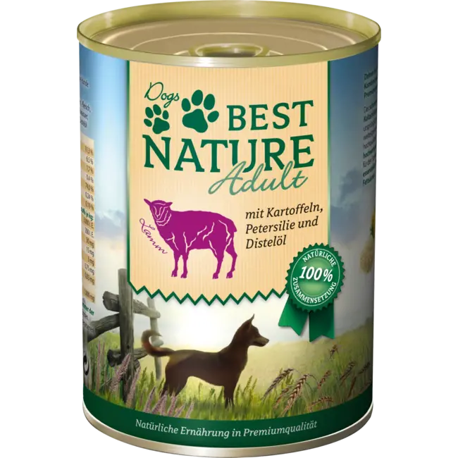 Dogs Best Nature Natvoer Voor Honden, Volwassenen, Lamsvlees En Aardappelen 400 g
