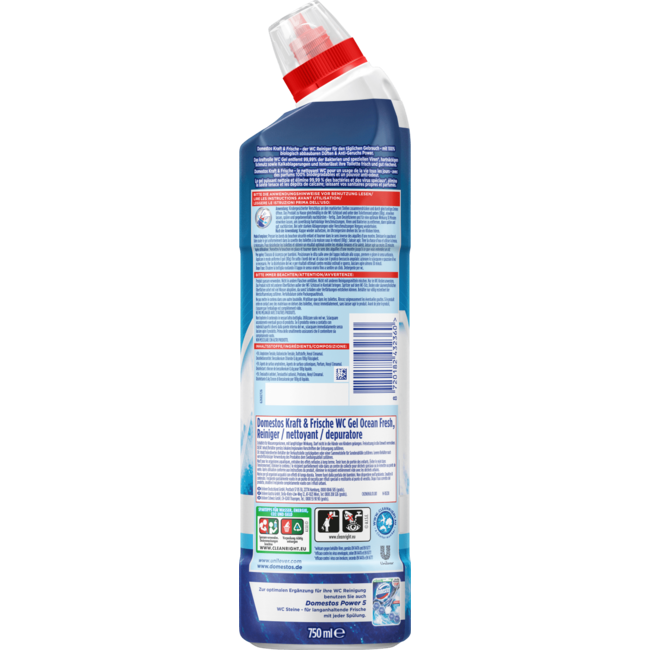 Domestos Toiletreiniger Gel Actief Kraft Ocean Fresh 750 ml