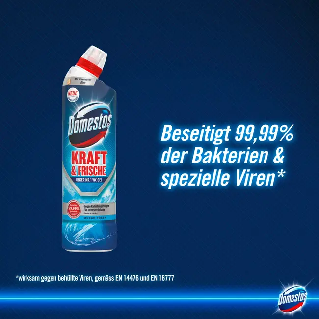 Domestos Toiletreiniger Gel Actief Kraft Ocean Fresh 750 ml