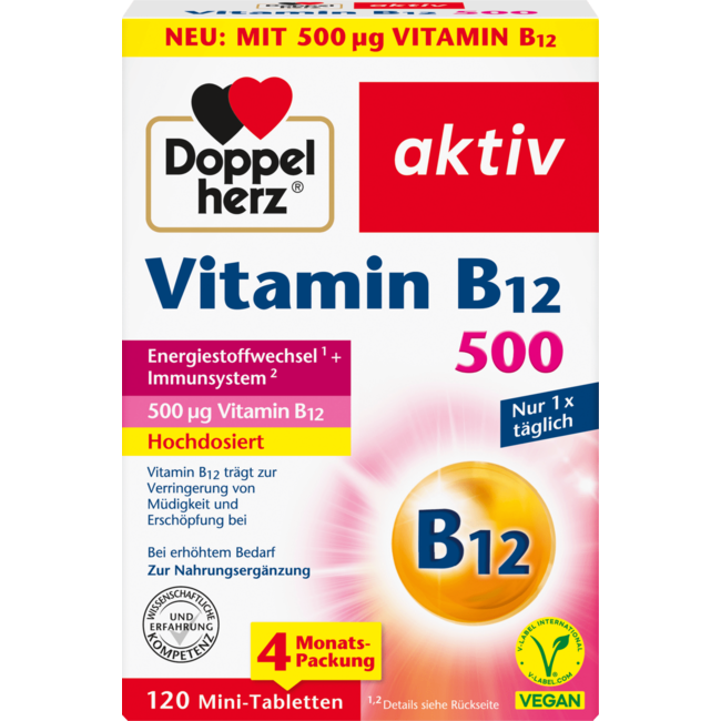 Doppelherz Vitamine B12 500 Tabletten 120 St 48.2 g