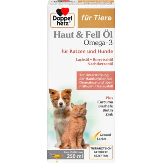 Doppelherz Doppelherz Voedingssupplement Kat & Hond, Huid & Vacht Olie