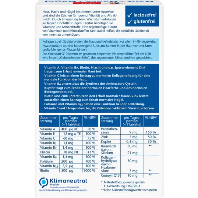Doppelherz Huid Haar Nagels Tabletten 100 St. 66.5 g
