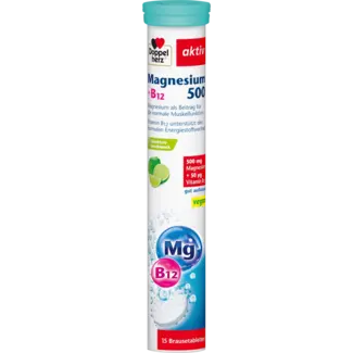 Doppelherz Doppelherz Magnesium 500 + B12 Brausetabletten 15 Stuks