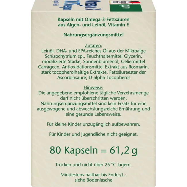 Doppelherz Omega-3 1075 Vegan 80 St 61.2 g