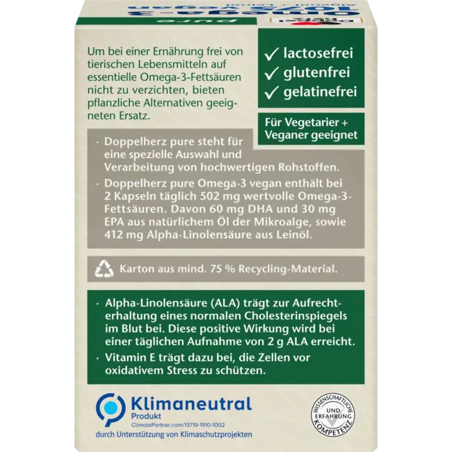 Doppelherz Omega-3 1075 Vegan 80 St 61.2 g