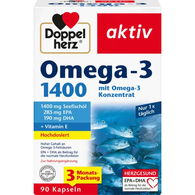 Doppelherz Omega-3 1400 Kapseln 90 St 171.3 g