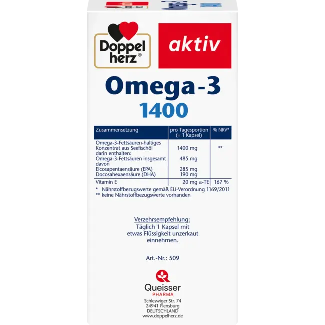 Doppelherz Omega-3 1400 Kapseln 90 St 171.3 g
