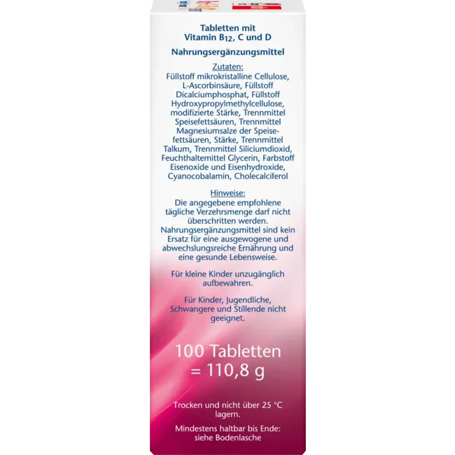 Doppelherz B12 + C + D3 Energie + Immuun Tabletten 100st 110 g