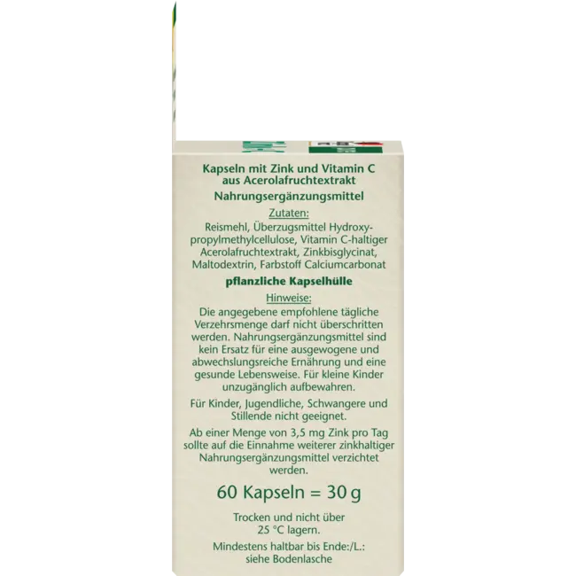 Doppelherz Zink + C Capsules 60 Stuks 30 g