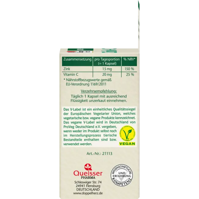 Doppelherz Zink + C Capsules 60 Stuks 30 g