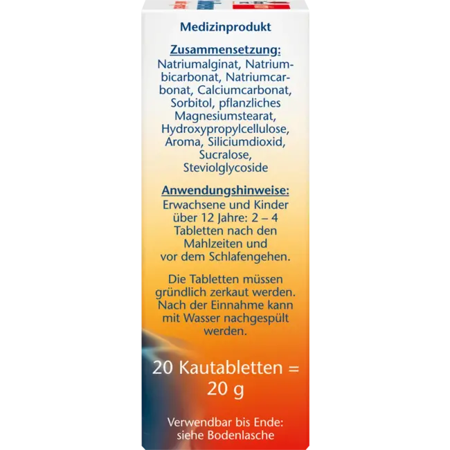 Doppelherz Acuut Brandend Maagzuur + Protect Kauwtabletten 20 St