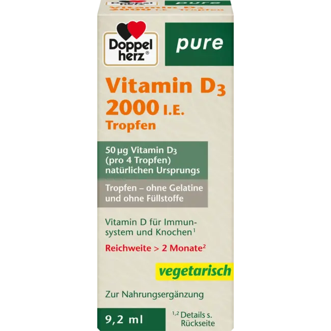 Doppelherz Vitamine D3 2000 I.e. Druppels 9.2 ml