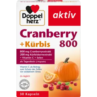 Doppelherz Doppelherz Cranberry + Pompoen + Vitamine C + Selenium Capsules 30 St.