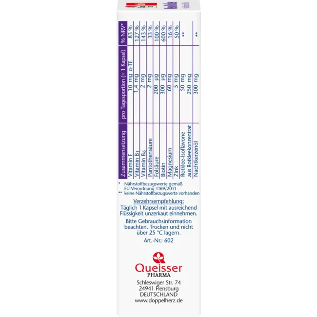 Doppelherz Meno Rode Klaver + Teunisbloemolie + Biotine Capsules 30 St. 34.4 g