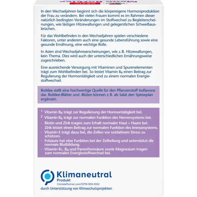 Doppelherz Meno Rode Klaver + Teunisbloemolie + Biotine Capsules 30 St. 34.4 g