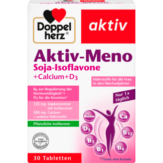 Doppelherz Doppelherz Aktiv-meno Soja-isoflavonen + Calcium + Vitamine D3 Tabletten 30 St.