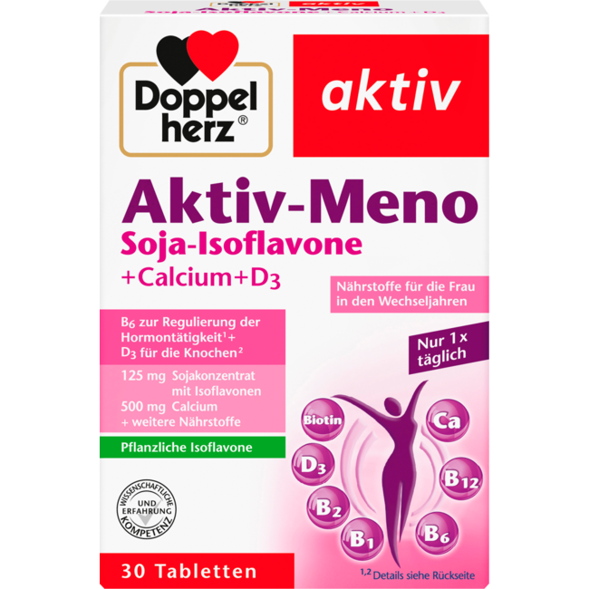 Doppelherz Aktiv-meno Soja-isoflavonen + Calcium + Vitamine D3 Tabletten 30 St. 52.1 g