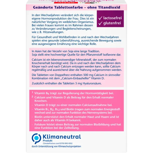 Doppelherz Aktiv-meno Soja-isoflavonen + Calcium + Vitamine D3 Tabletten 30 St. 52.1 g