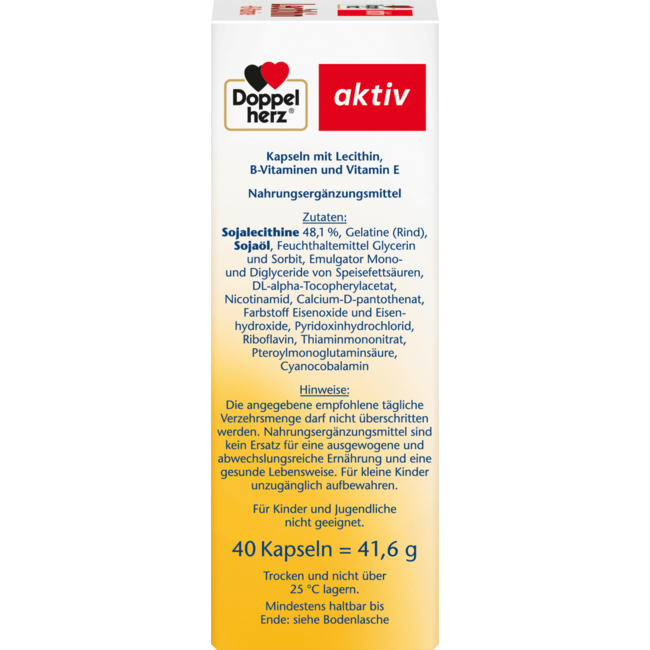 Doppelherz Lecithine + B-vitamine Kapseln 40 St. 41.6 g