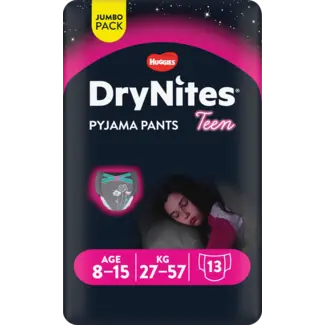 DryNites DryNites Pyjamabroek Meisjes 8-15 Jaar, Jumbopack