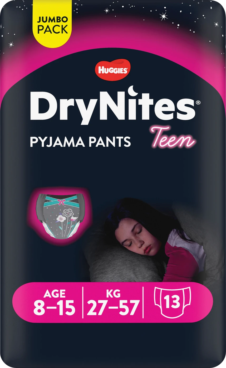 DryNites DryNites Pyjamabroek Meisjes 8 15 Jaar Jumbopack 13 St drynites-drynites-pyjamabroek-meisjes-8-15-jaar-jumbopack-13-st
