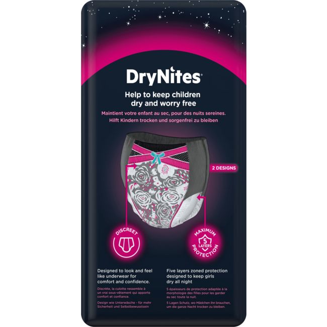 DryNites Pyjamabroek Meisjes 8-15 Jaar, Jumbopack 13 St