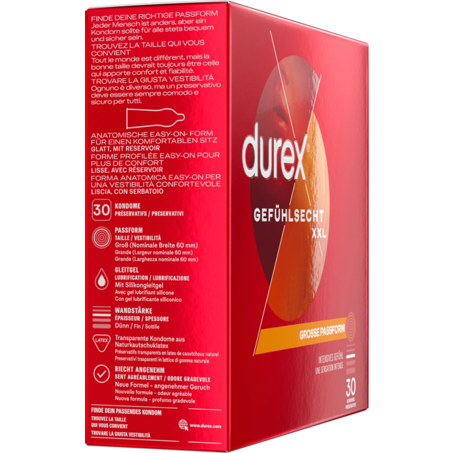 Durex Condooms Feelgood Extra Large XXL, Breedte 60mm 30 St