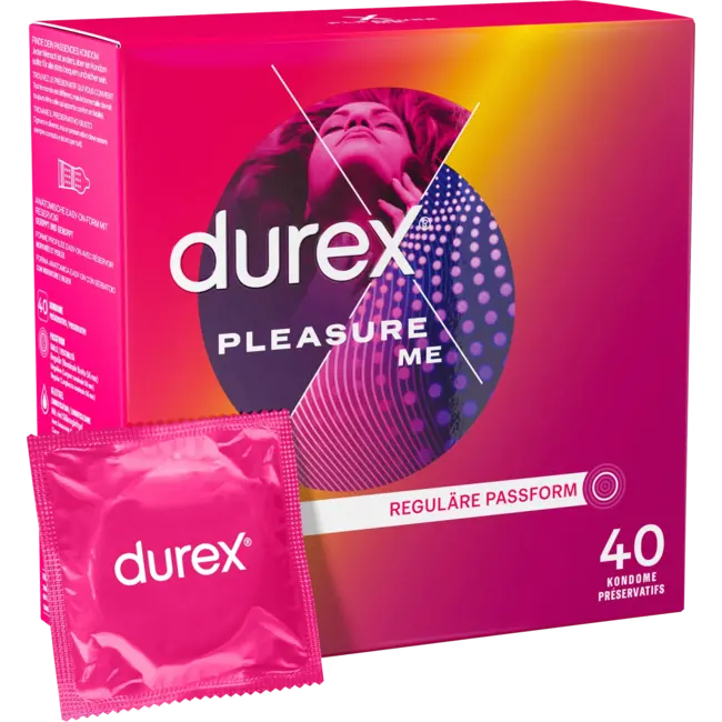 Durex Kondome Pleasure Me, Breite 56mm 40 St