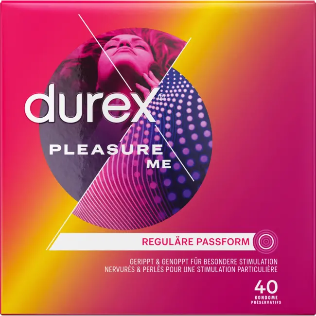 Durex Kondome Pleasure Me, Breite 56mm 40 St