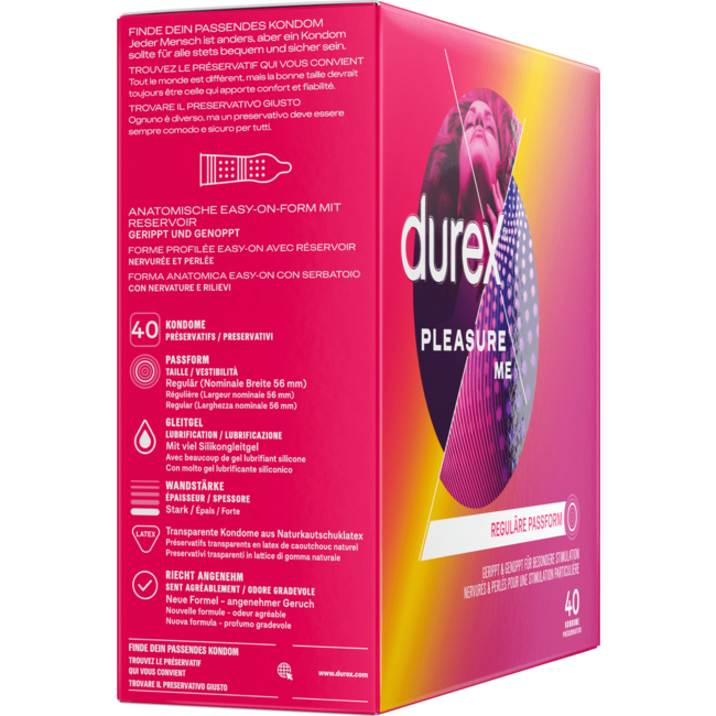 Durex Kondome Pleasure Me, Breite 56mm 40 St