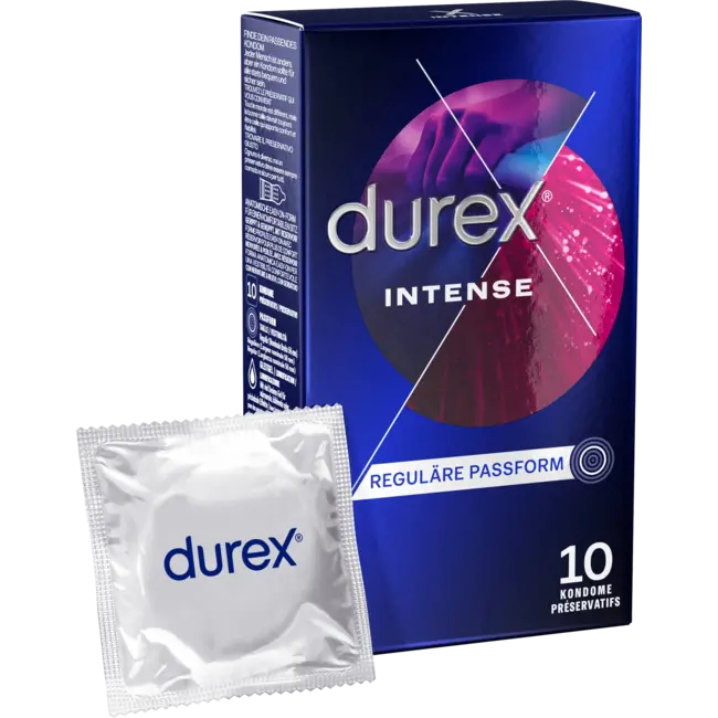 Durex Kondome Intense Orgasmic, Breite 56mm 10 St