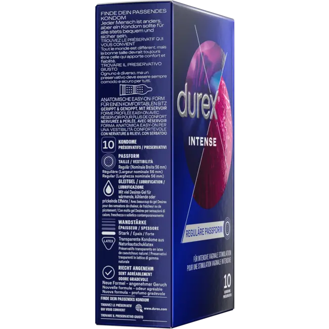 Durex Kondome Intense Orgasmic, Breite 56mm 10 St