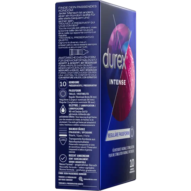 Durex Kondome Intense Orgasmic, Breite 56mm 10 St