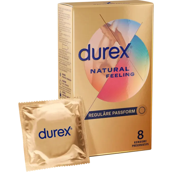 Durex Kondome Natural Feeling, Latexfrei, Breite 56mm 8 St