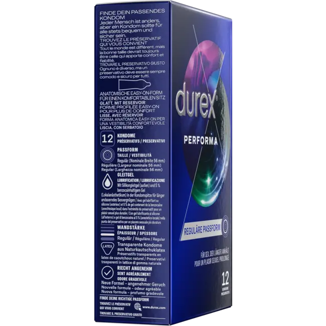 Durex Kondome Performa, Breite 56mm 12 St