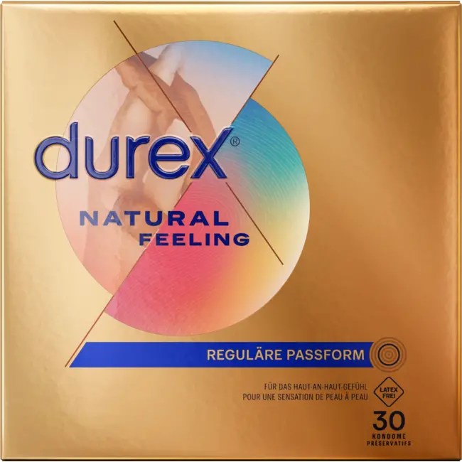 Durex Kondome Natural Feeling, Latexfrei, Breite 56mm 30 St