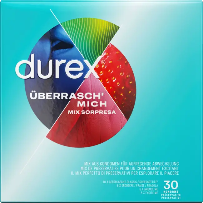 Durex Condooms Mix Verrassingme, Breedte 52, 53 & 56mm 30 St