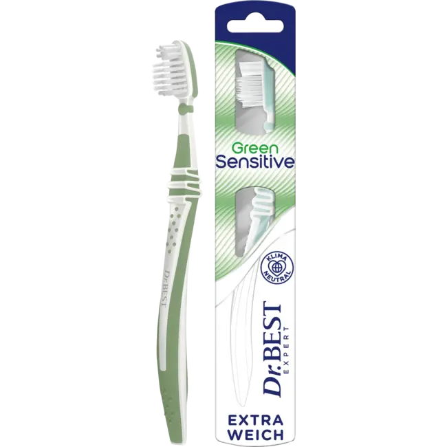 Dr. Best Tandenborstel Expert Green Sensitive Extra Zacht 1 St