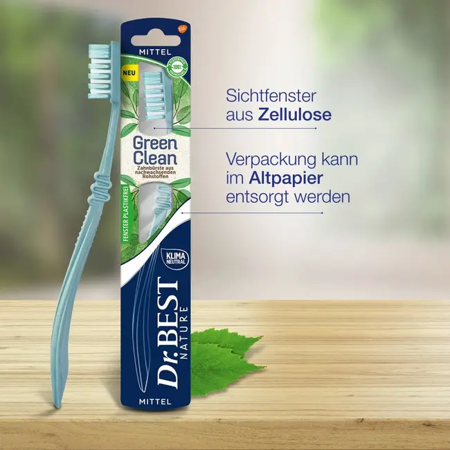 Dr. Best Tandenborstel Nature Greenclean Medium 1 St