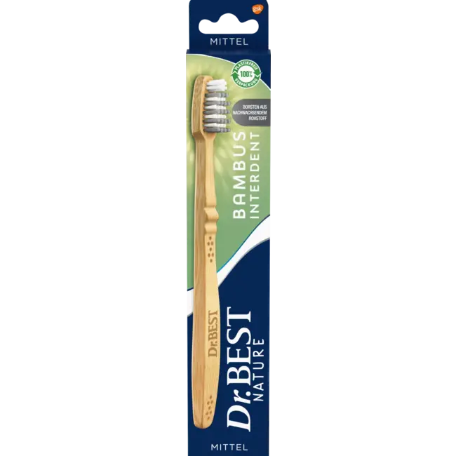Dr. Best Tandenborstel Nature Bamboo Interdent Medium 1 St
