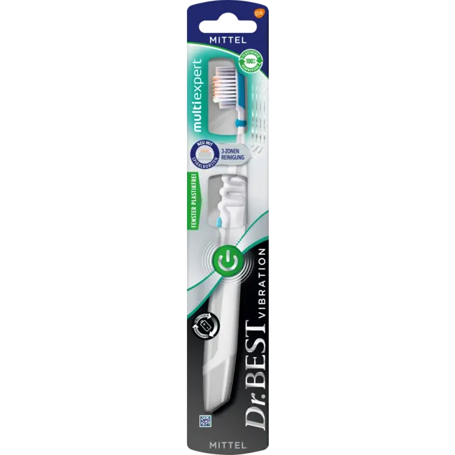 Dr. Best Tandenborstel Met Batterij Vibration Multi Expert Medium 1 St