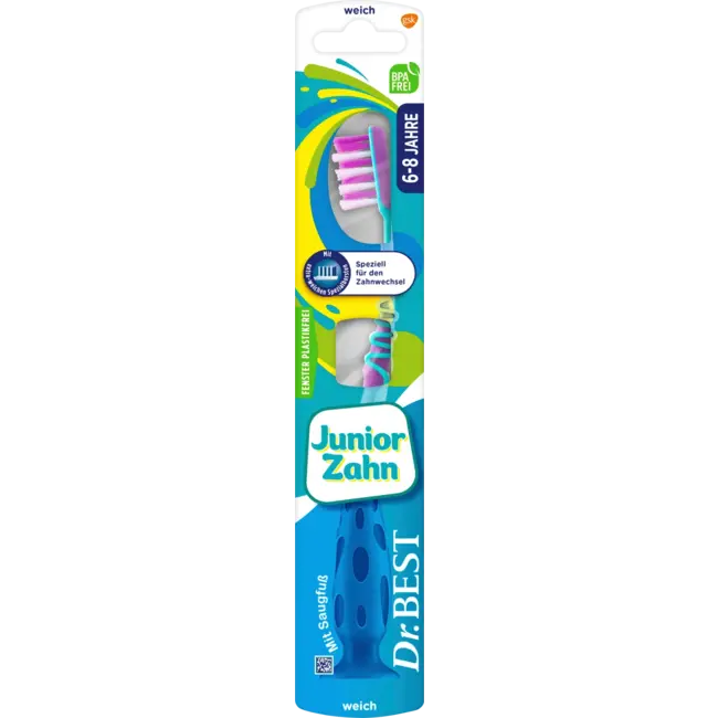 Dr. Best Tandenborstel Kinderen Junior Tand, 6 Tot 8 Jaar Zacht 1 St
