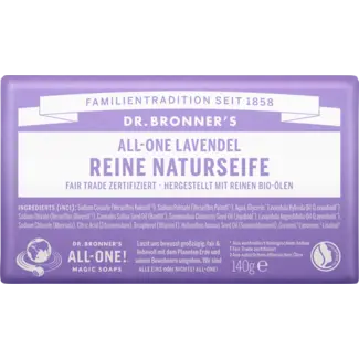 Dr.Bronner's Dr.Bronner's Zeepstuk Pure Natuurlijke Zeep Lavendel 140g