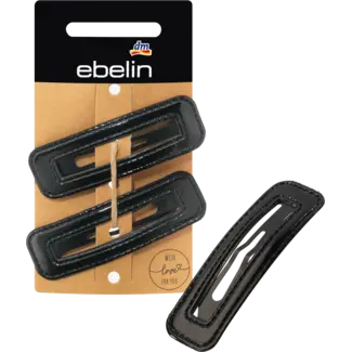 ebelin ebelin Haarclips Pu-leer Zwart