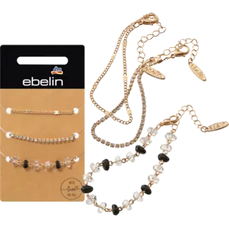 ebelin ebelin Armbanden Goudlook Zwart/transparant