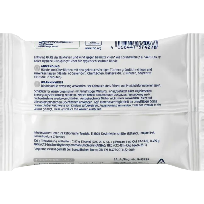 Balea Hygiëne Reinigingsdoekjes 10 St