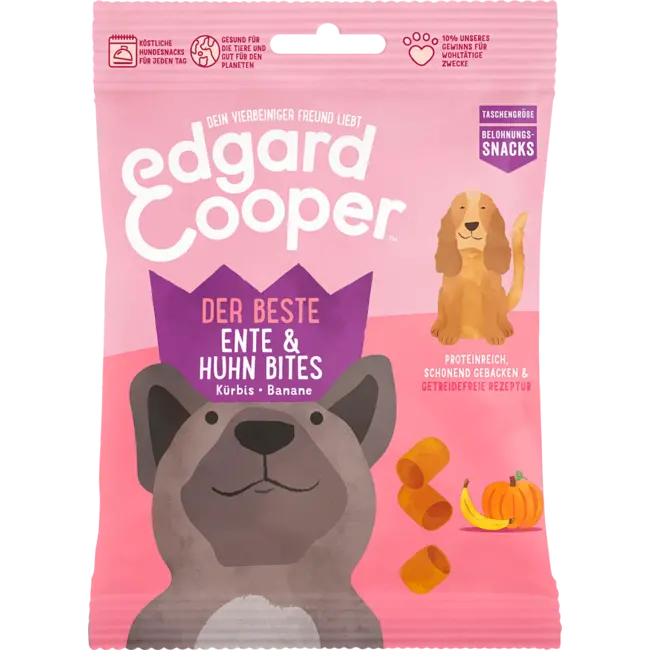 Edgard & Cooper Hondensnoepje Bites Met Eend, Kip & Pompoen 50 g
