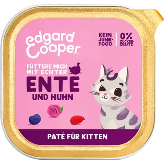 Edgard & Cooper Edgard & Cooper Natvoer Kat Kitten Met Eend, Kip & Bosbessen, Junior